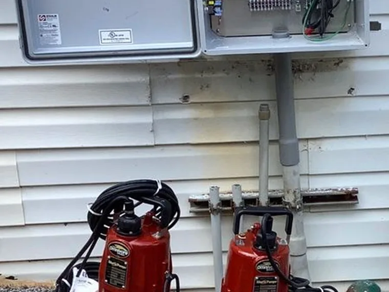 Septic effluent pumps and control panel serviced in Savannah & the SC Low Country, Georgia